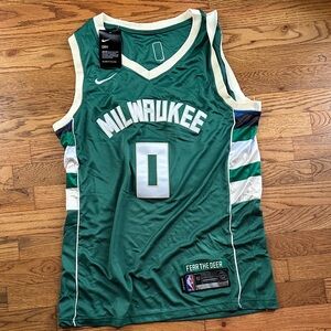 Damian Millard Milwaukee Bucks swingman  Nike Green and White Basketball Jersey